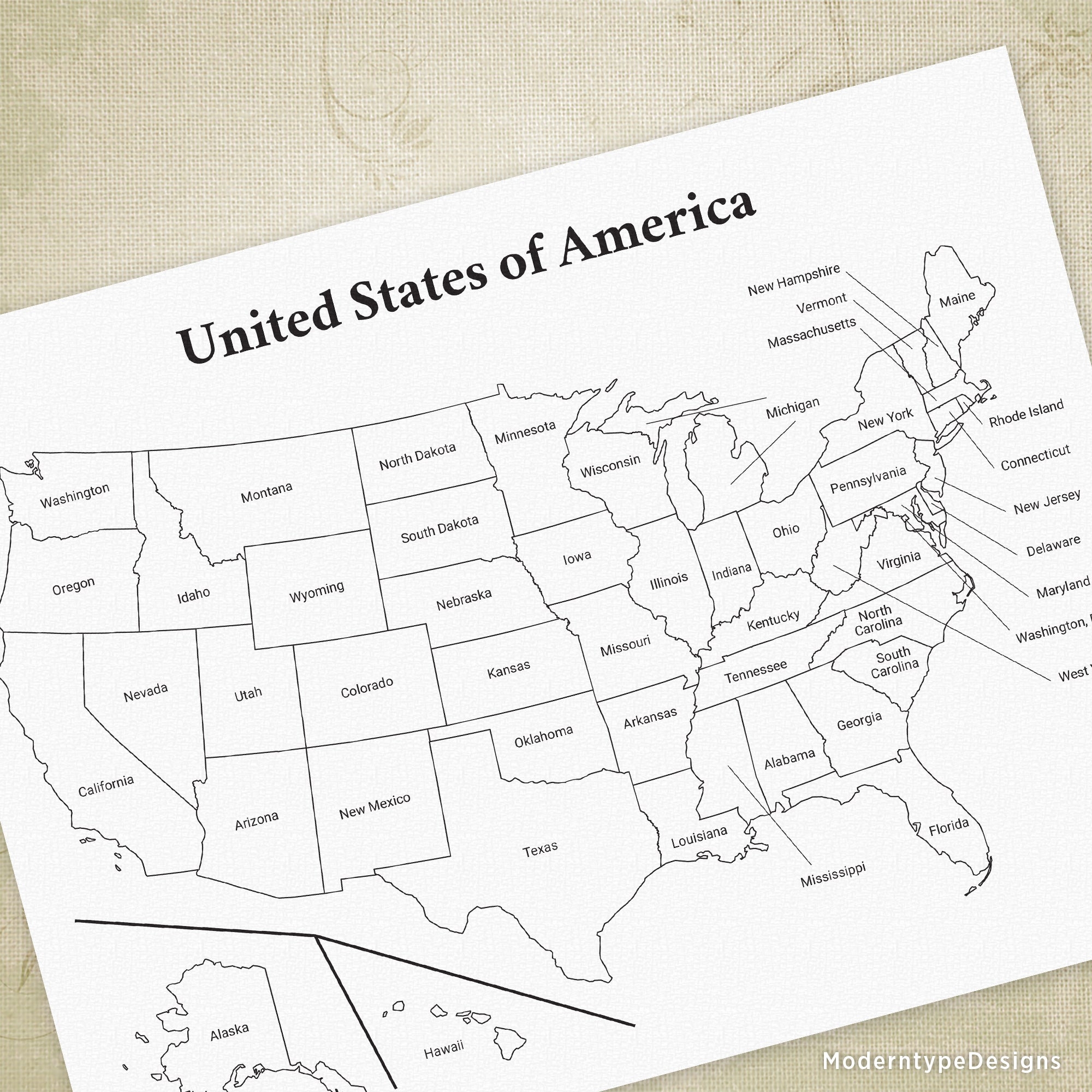 UNITED STATES MAP With Capitals Glossy Poster Picture Banner Print Photo Us Worksheets Library