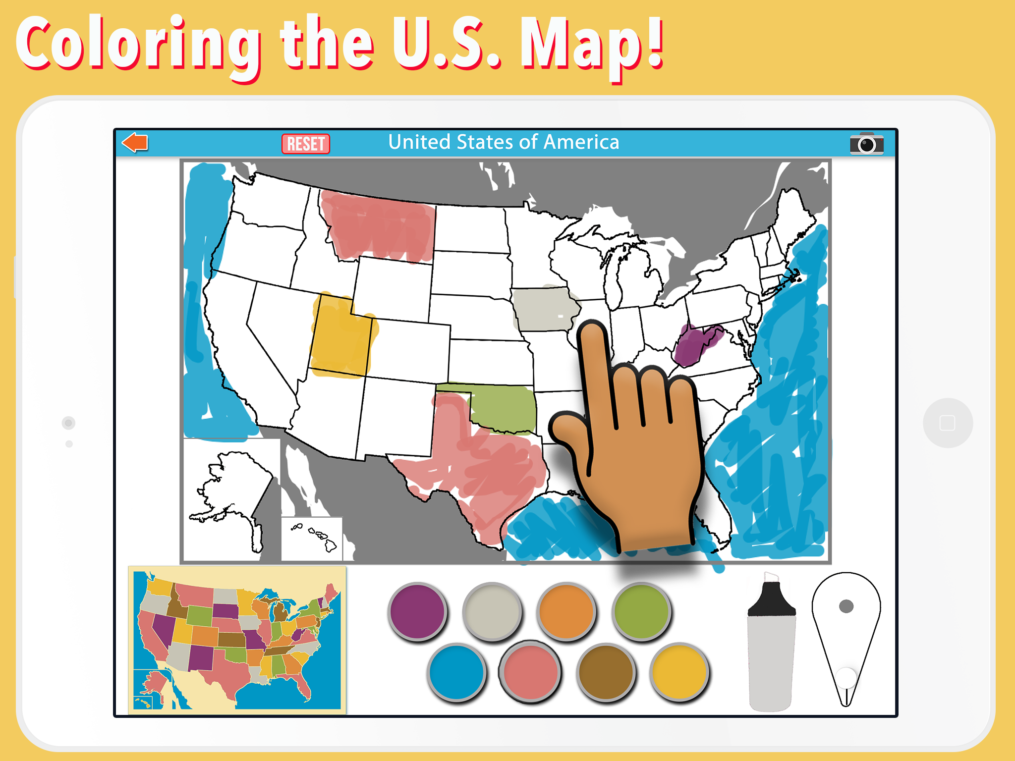 Printable United States Map Puzzel