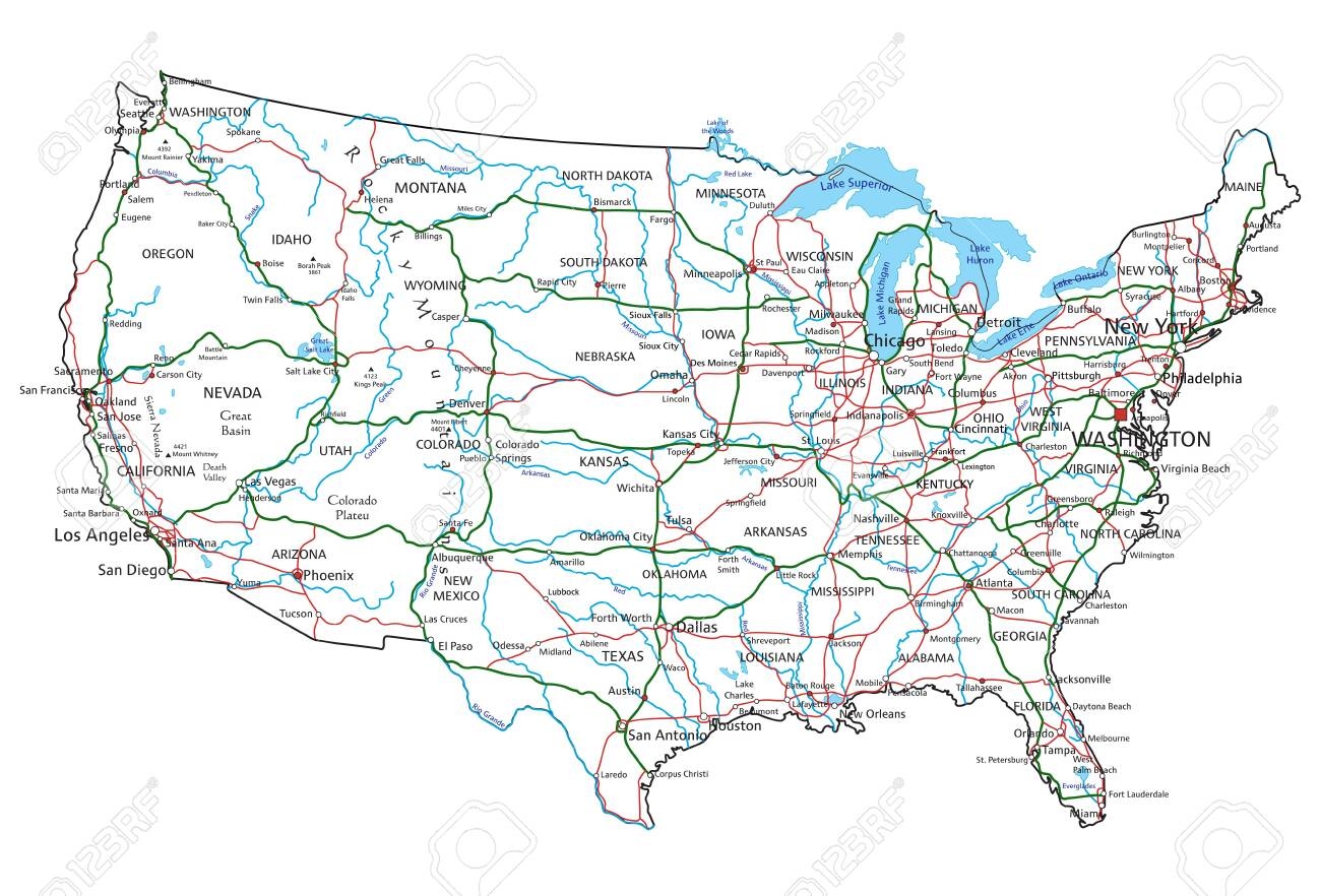 Free Printable Interstate Map