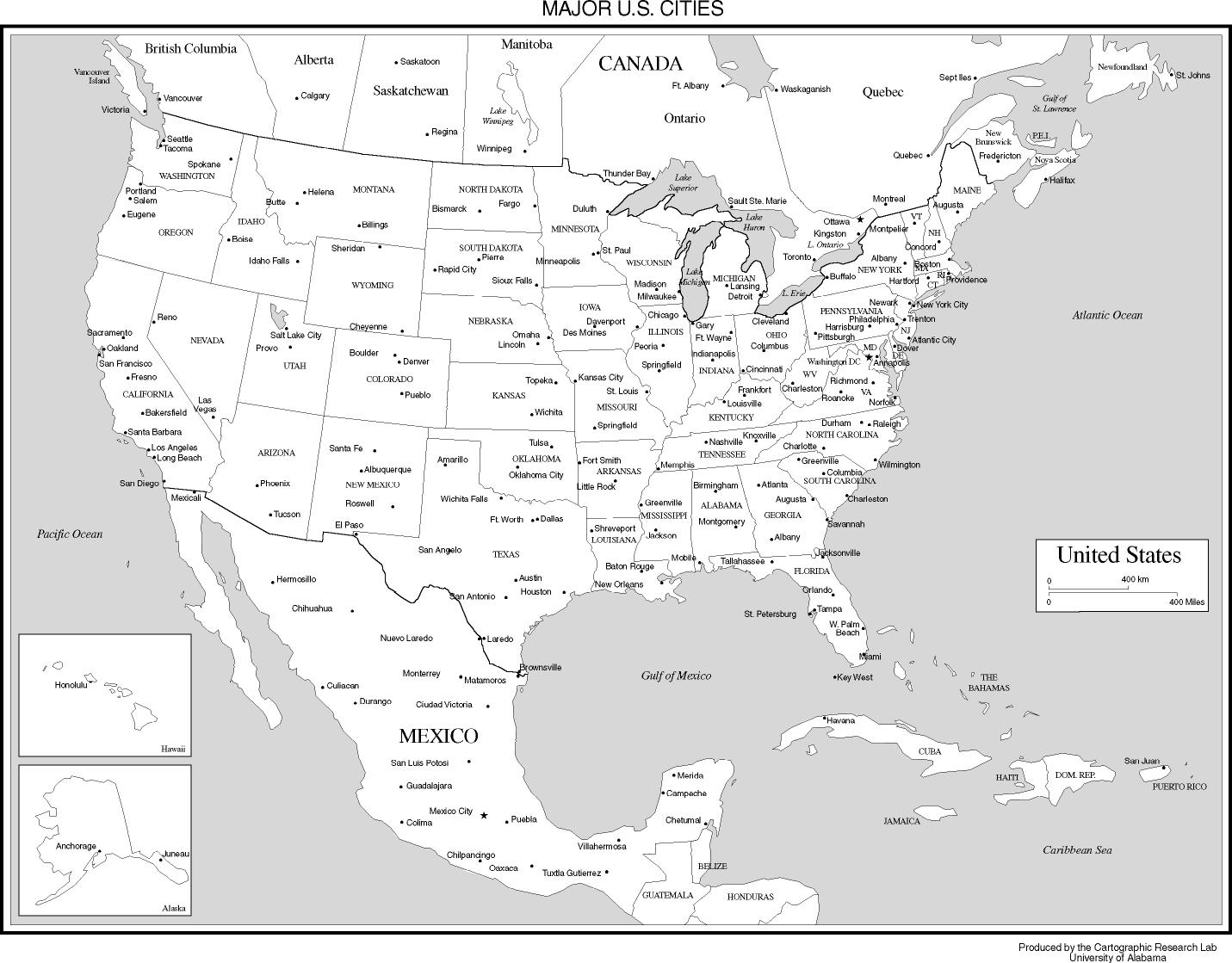Printable Us Map With Alaska