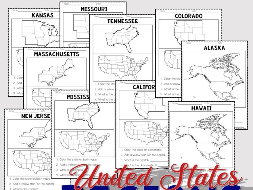 United States Regions Worksheets And Printables Homeschool Geography 4th 5th 6th Grade Calm Wave