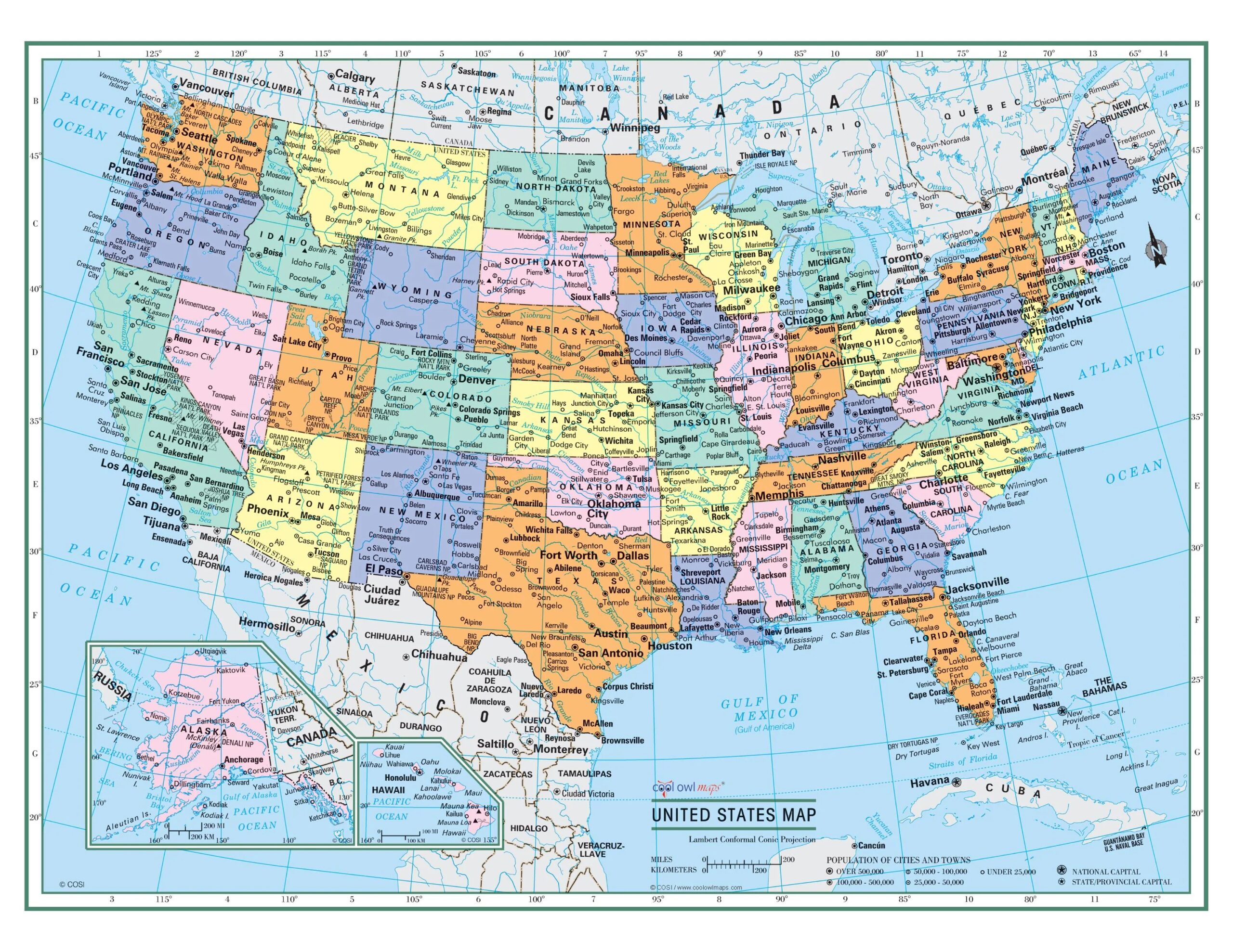 UNITED STATES Wall Map USA Poster Large Print Etsy UNITED STATES Wall Map USA Poster Large Print Etsy