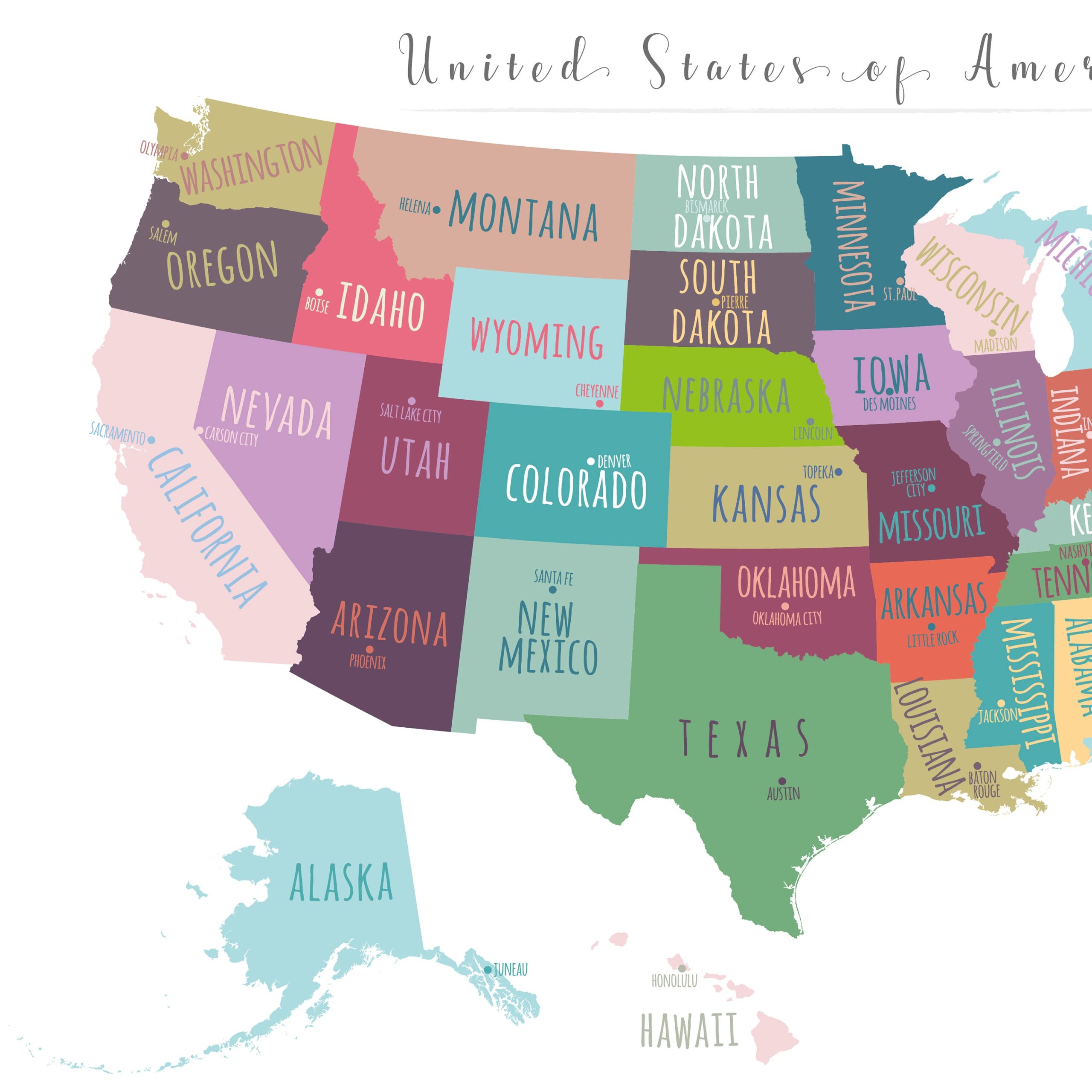 US Map Capitals Wall Art PRINTABLE United States Map Print Usa States Capitals Map Poster USA Map For Kids Kids Room Decor P452 Etsy US Map Capitals Wall Art PRINTABLE United States Map Print Usa States Capitals Map Poster USA Map For Kids Kids Room Decor P452 Etsy