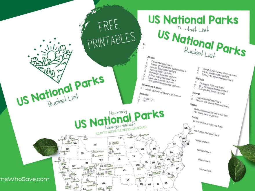 US National Parks Checklist Map Free Printable Bucket List MomsWhoSave