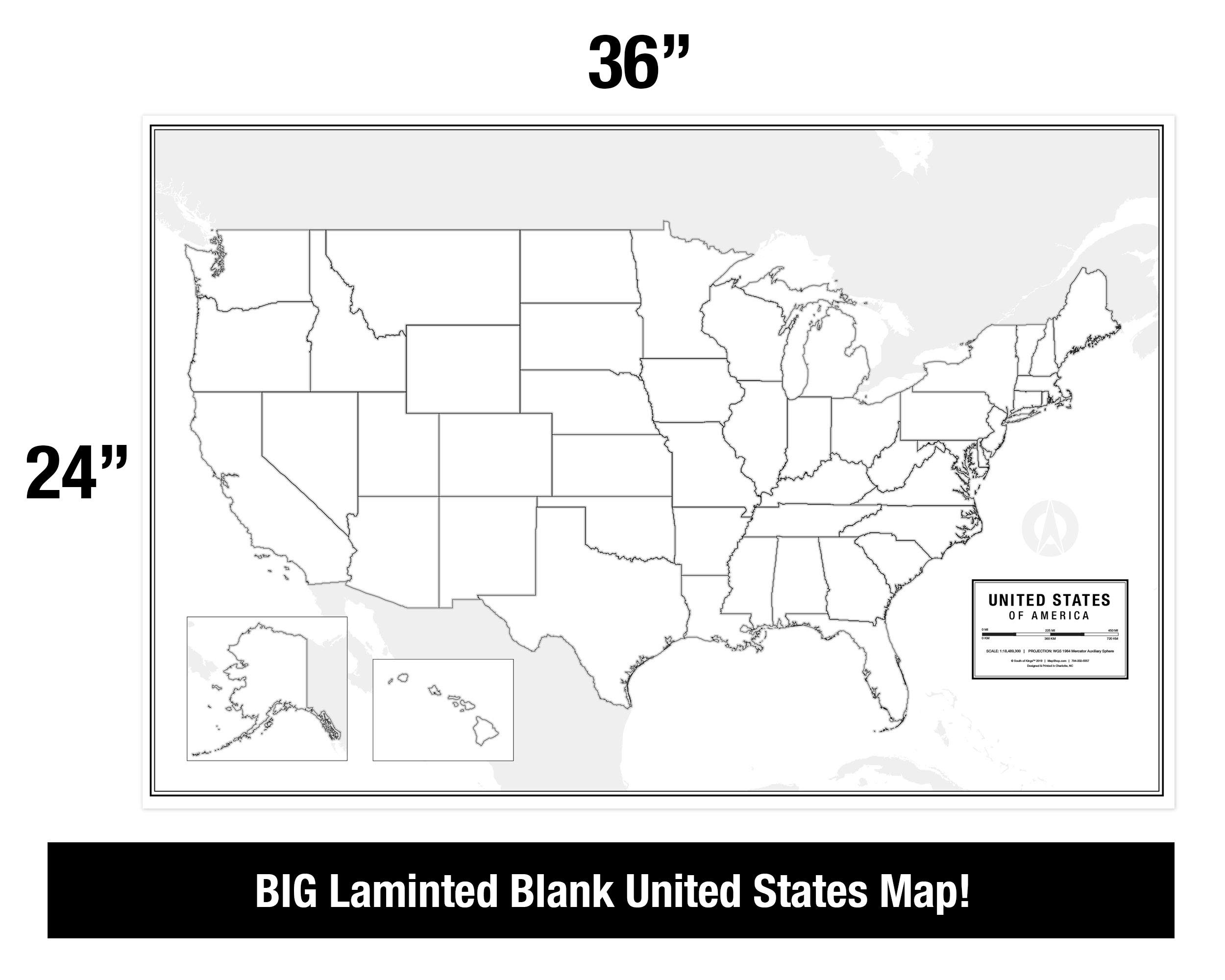 Usa Map Large Blank World Outline Map Poster Laminated 36 X 24 United States Map For Wall Usa Map Large Blank World Outline Map Poster Laminated 36 X 24 United States Map For Wall