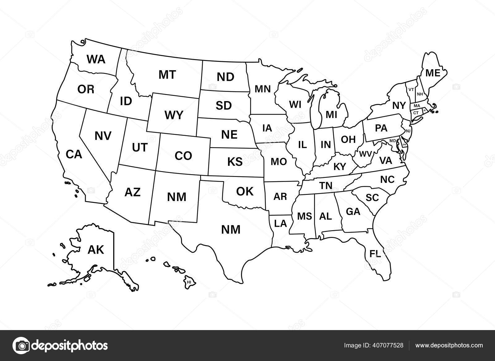 Continental United States Map Printable