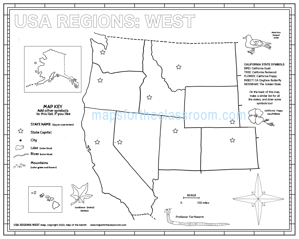 Outline Map Of Usa Printable