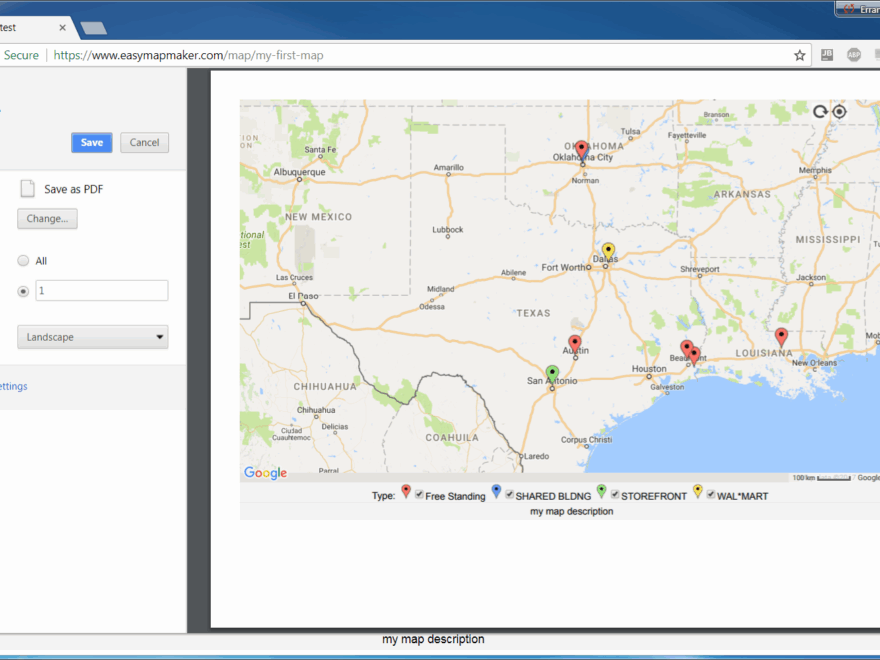 Use A Web Browser To Print A Custom Google Map