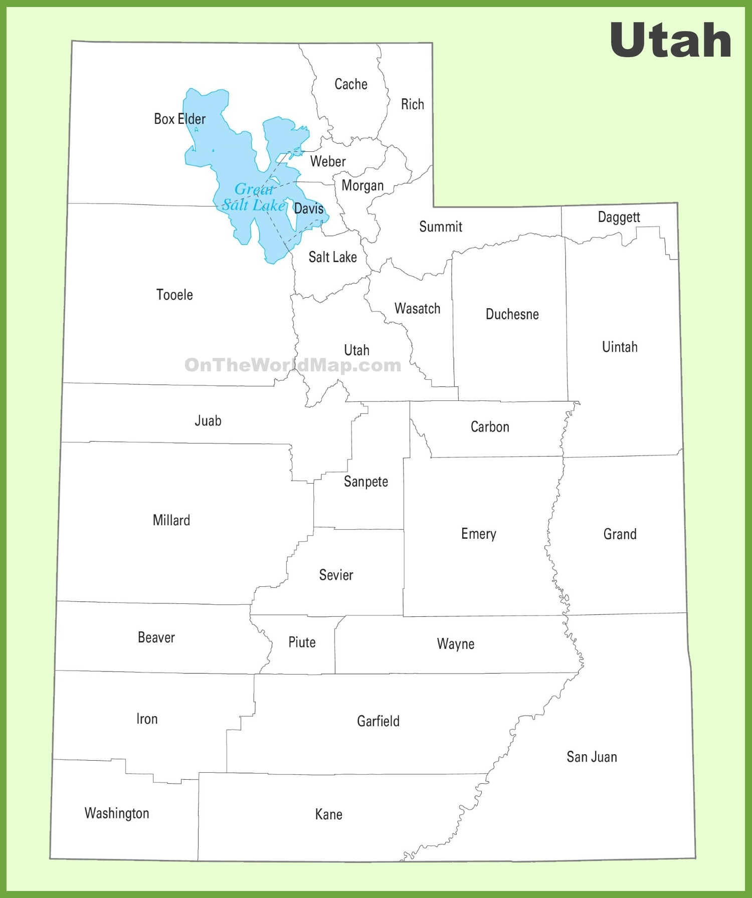 Utah County Map Printable