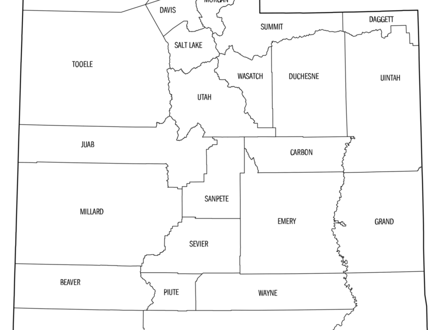 Utah County Map Printable State Map With County Lines Free Printables Monograms Design Tools Patterns DIY Projects