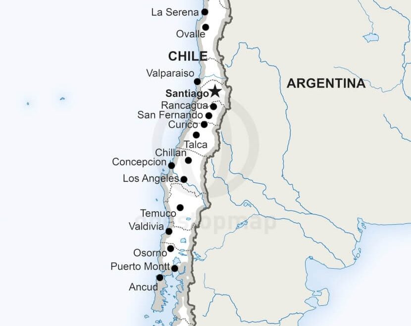 Vector Map Of Chile Political One Stop Map