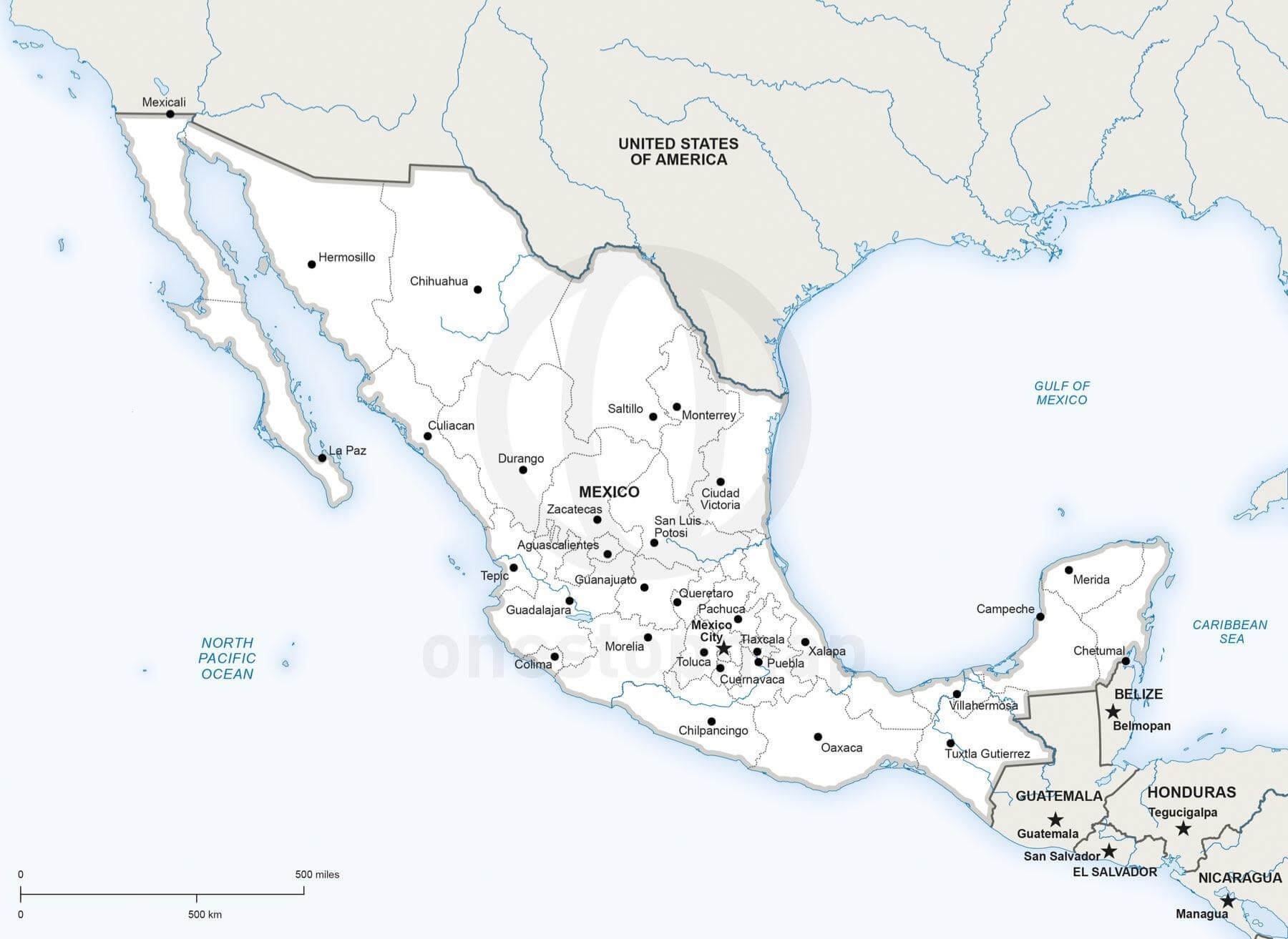 Free Printable Mexico Map