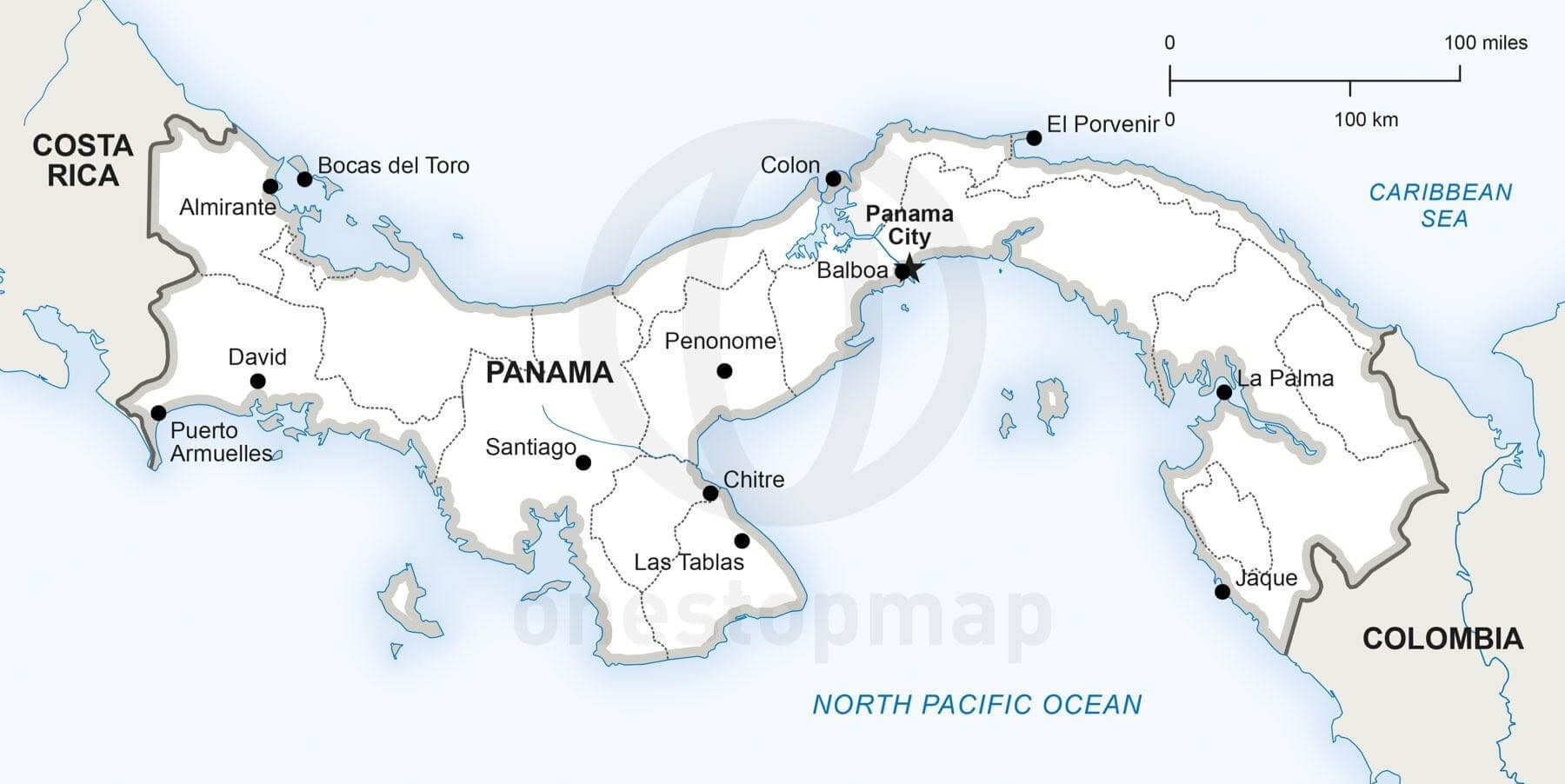 Printable Map Of Panama
