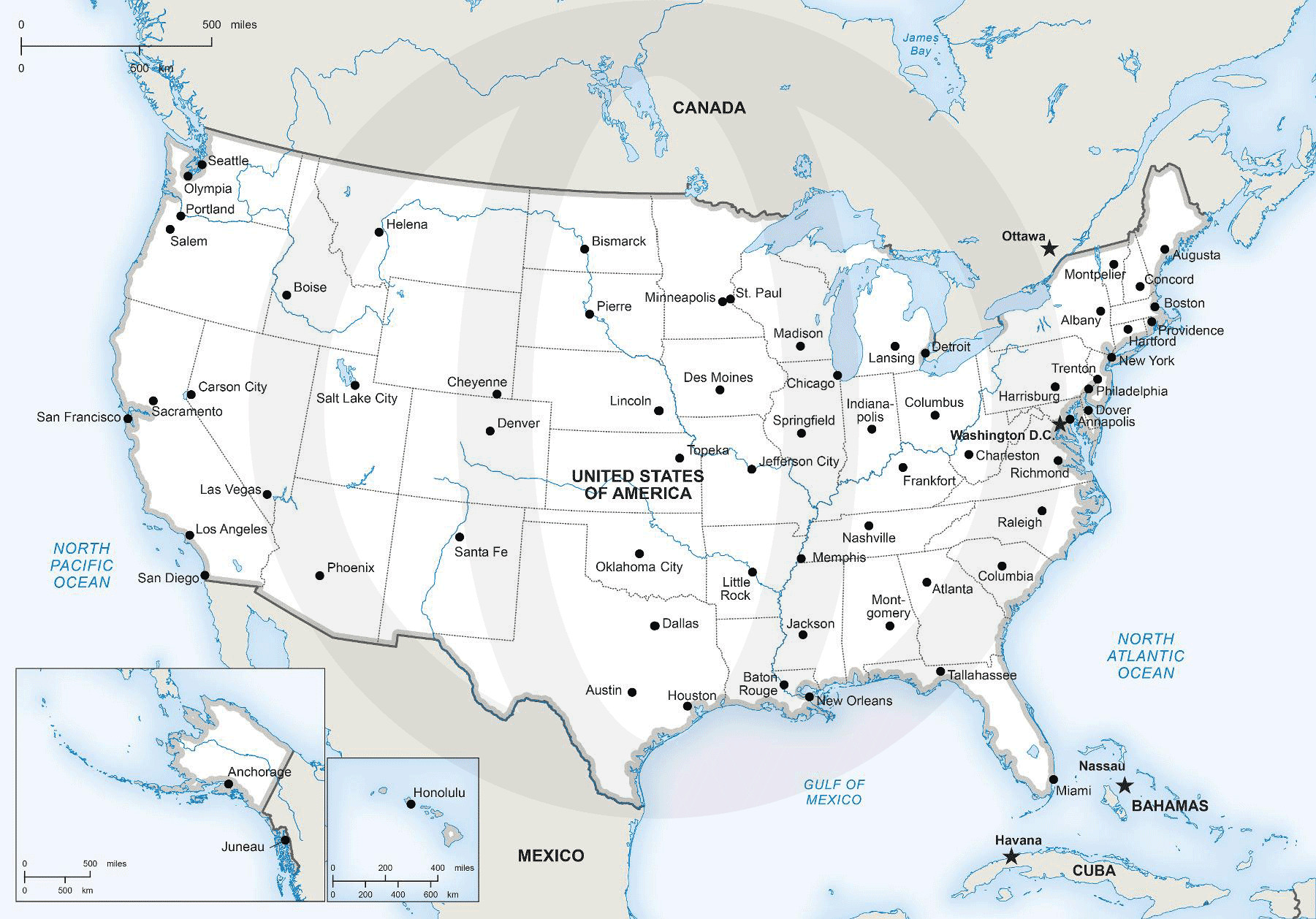 Free Printable Map Of 50 States