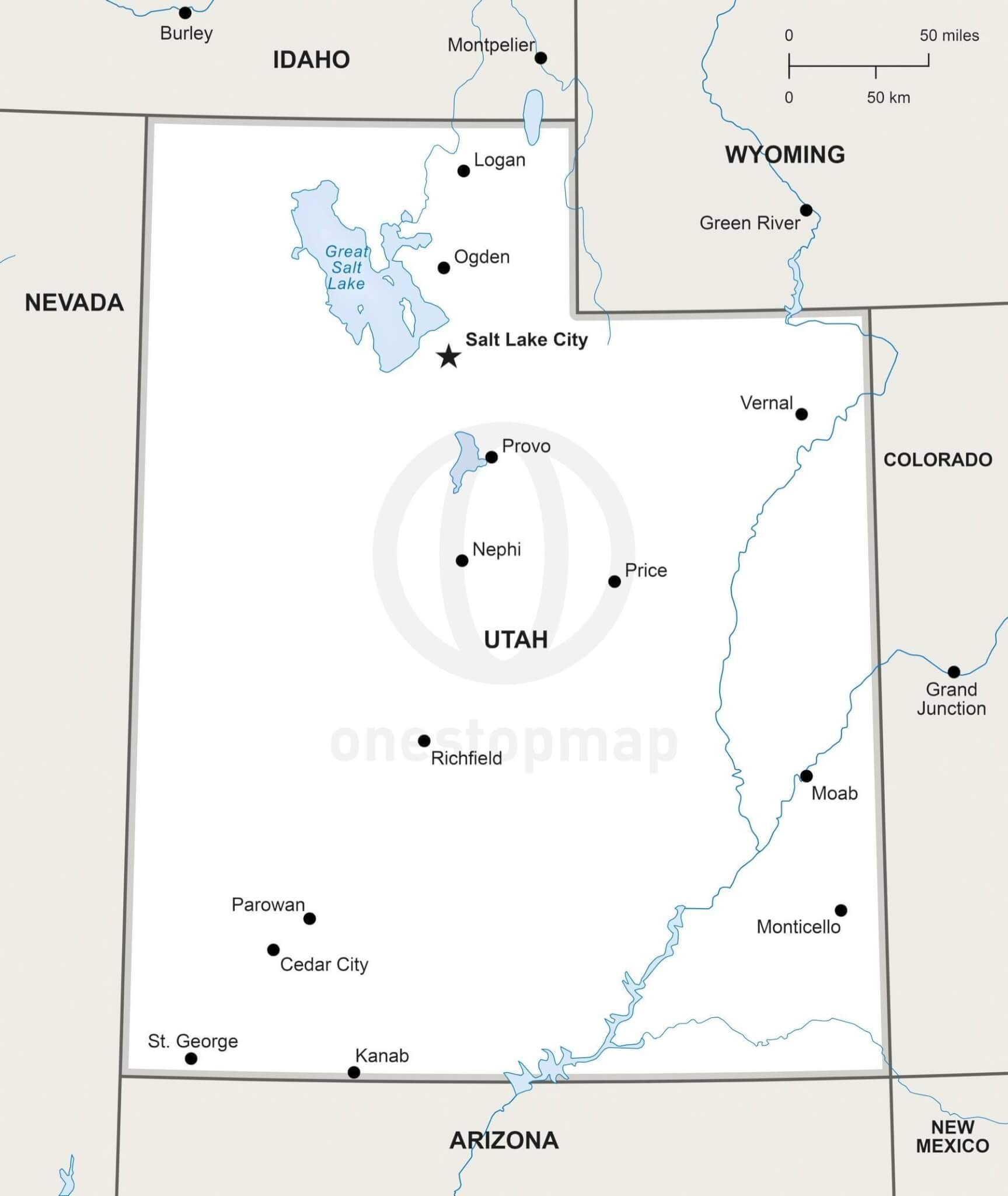 Printable Map Of Utah