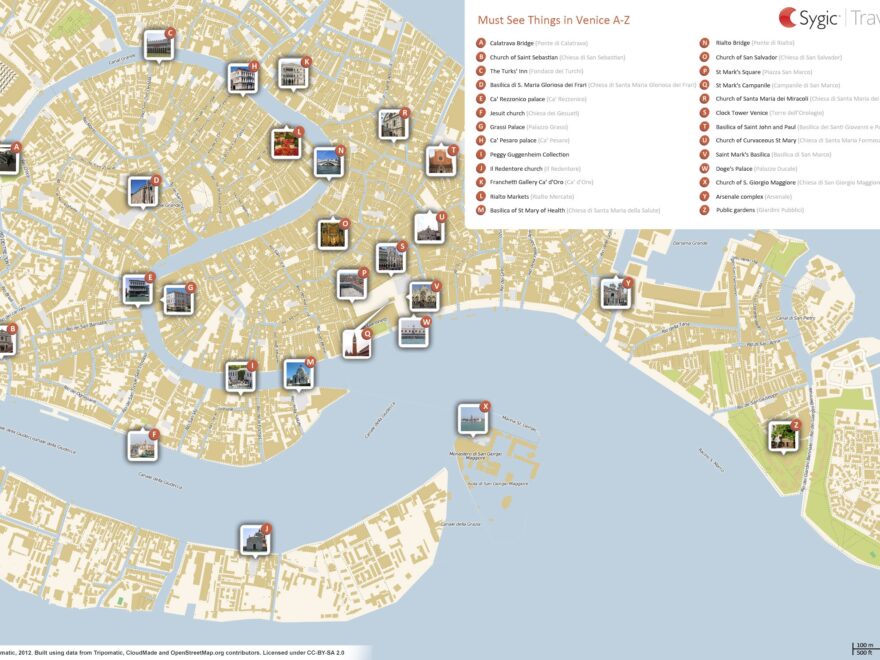 Venice Printable Tourist Map Tripomatic