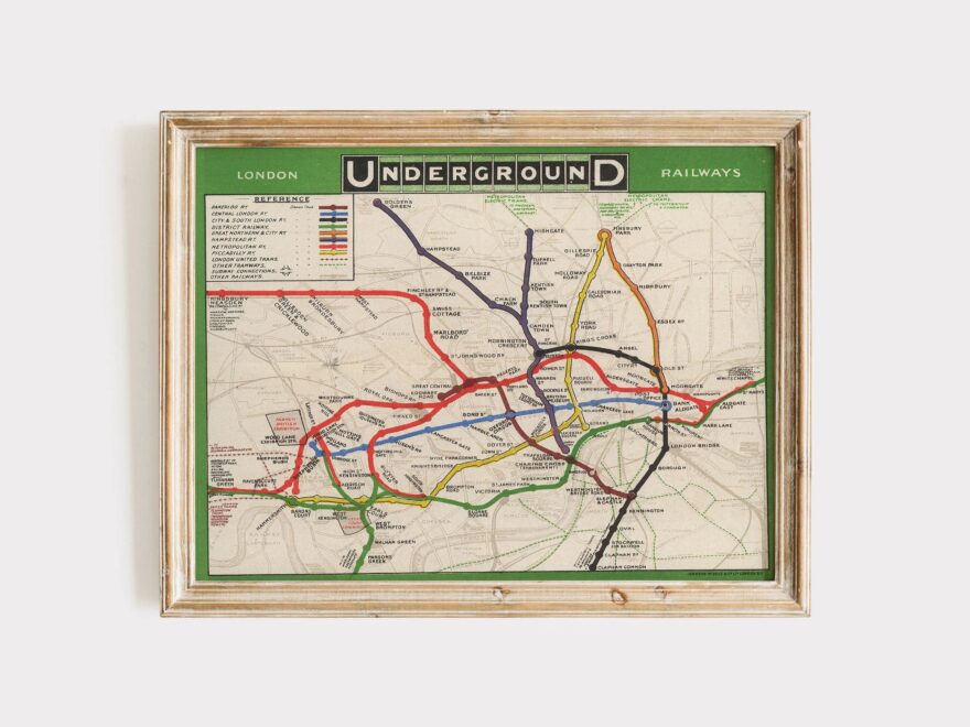 Vintage London Underground Map Digital Download 1908 Victorian England Poster Printable Vintage Travel Art The Tube Map Anglophile Etsy
