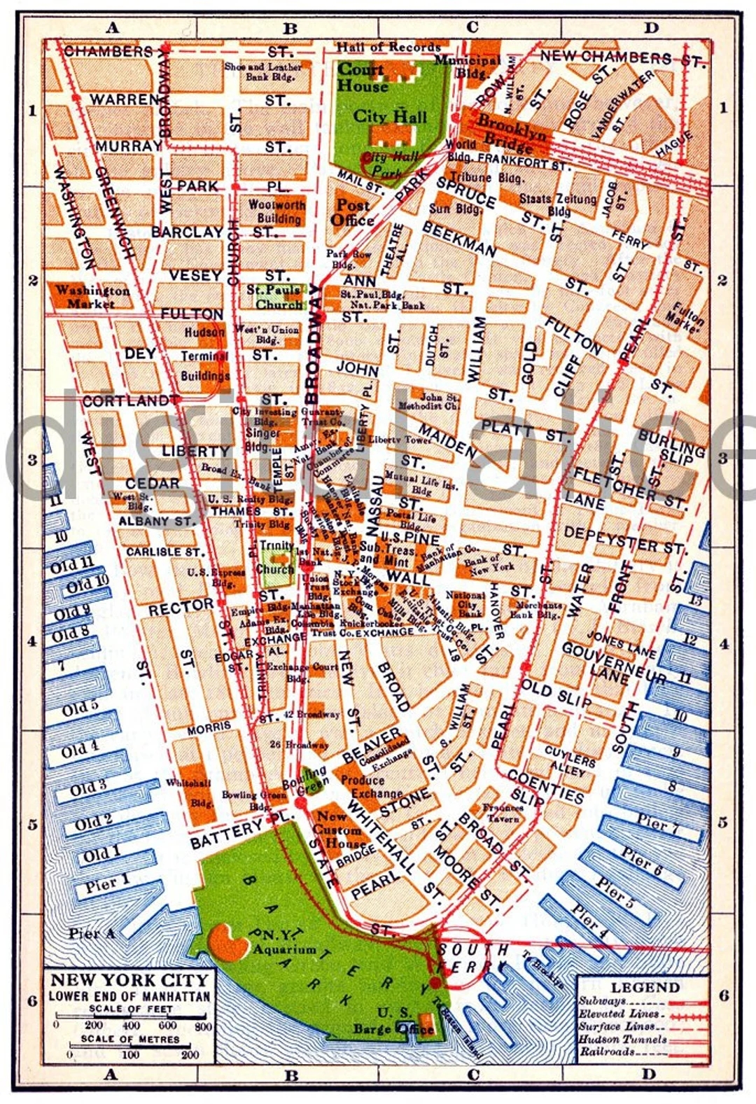 Printable Map Of Lower Manhattan