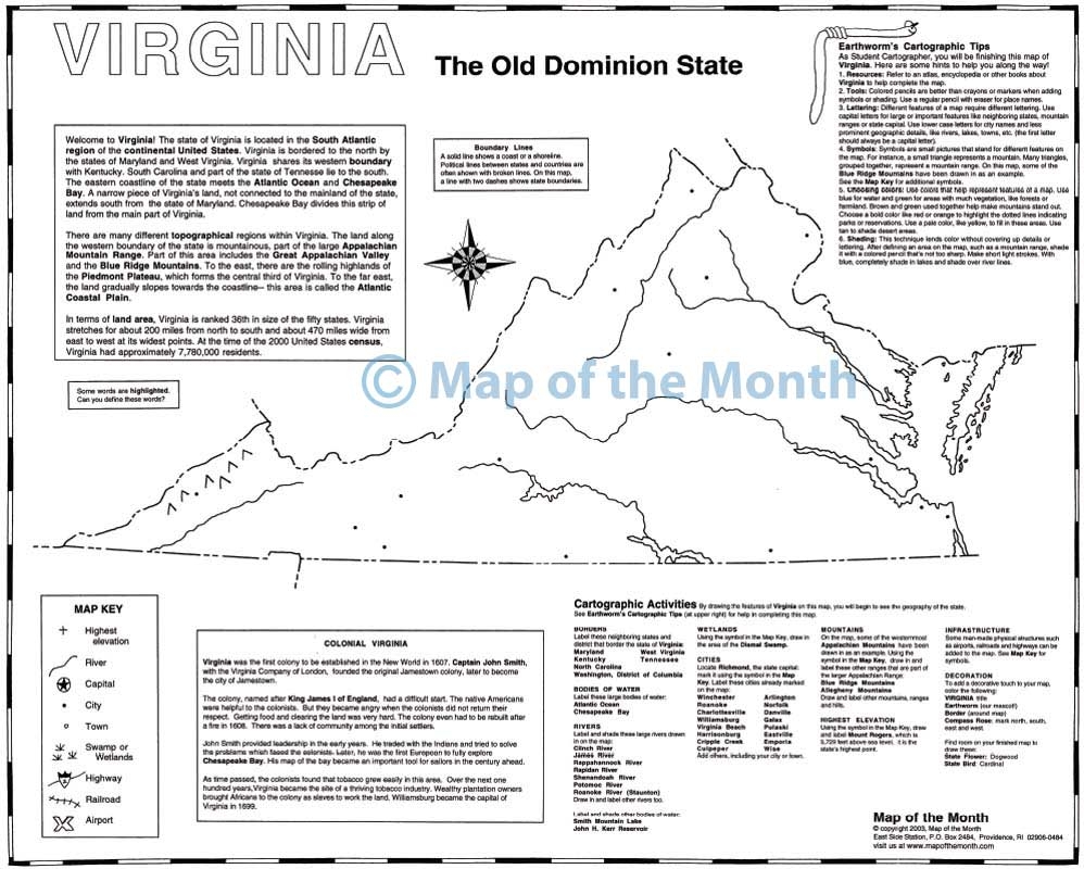 Virginia Map Maps For The Classroom Virginia Map Maps For The Classroom