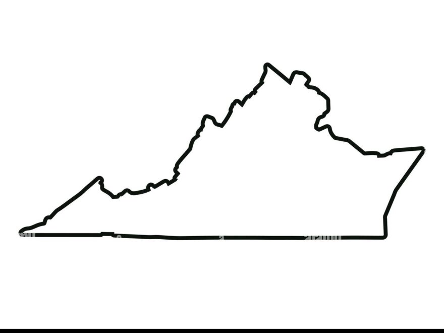 Virginia State Map US State Map Virginia Outline Symbol Vector Illustration Stock Vector Image Art Alamy
