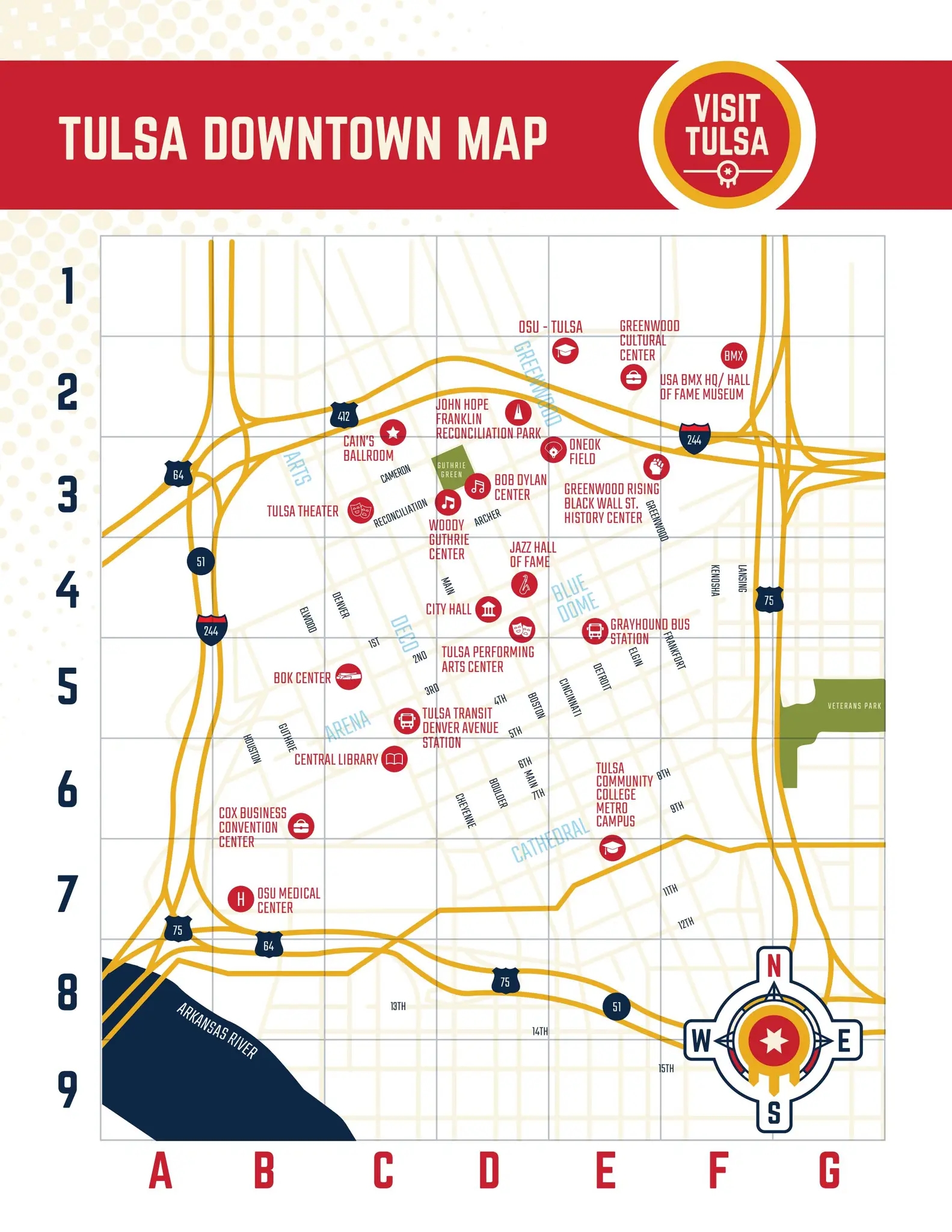 Visit Tulsa Downtown Map By TulsaRegionalTourism Issuu