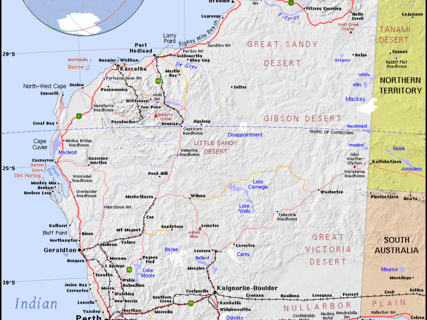 WA Western Australia Public Domain Maps By PAT The Free Open Source Portable Atlas