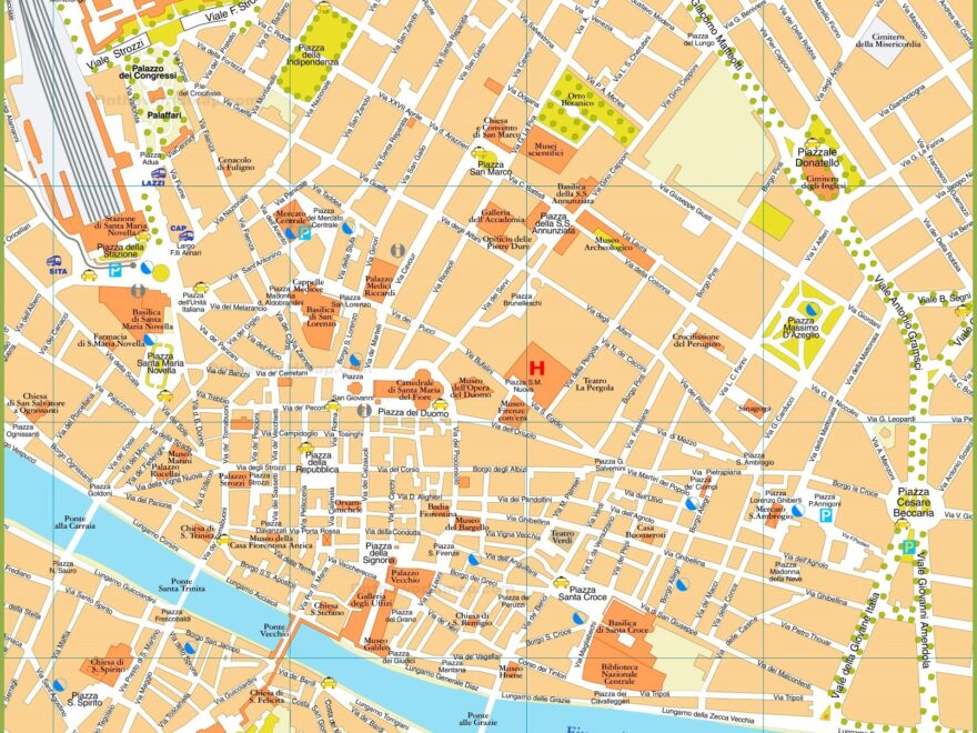 Walking Map Of Florence Ontheworldmap
