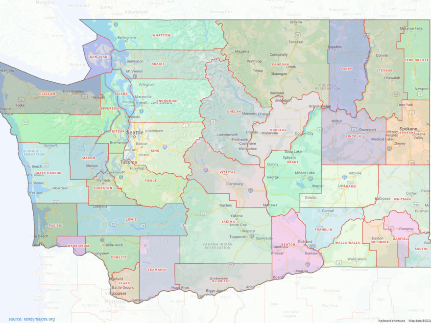 Washington County Map Shown On Google Maps