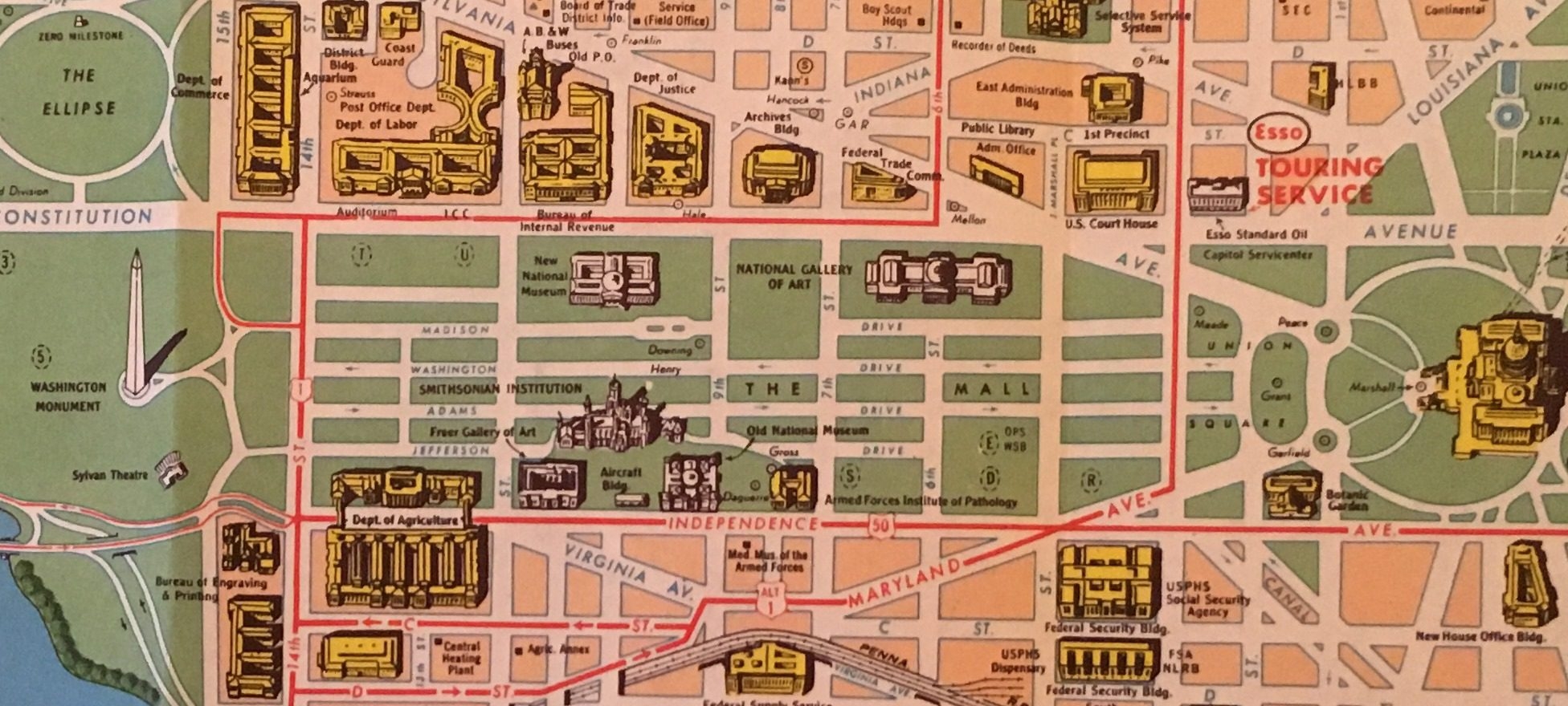 Washington D C 1953 Bike Walk Drive