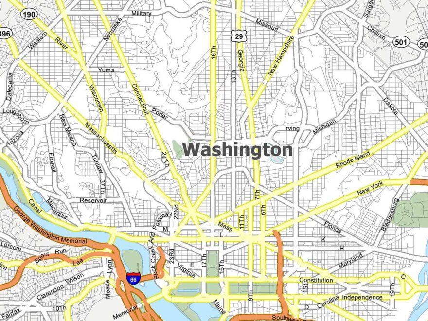 Washington DC Map District Of Columbia GIS Geography