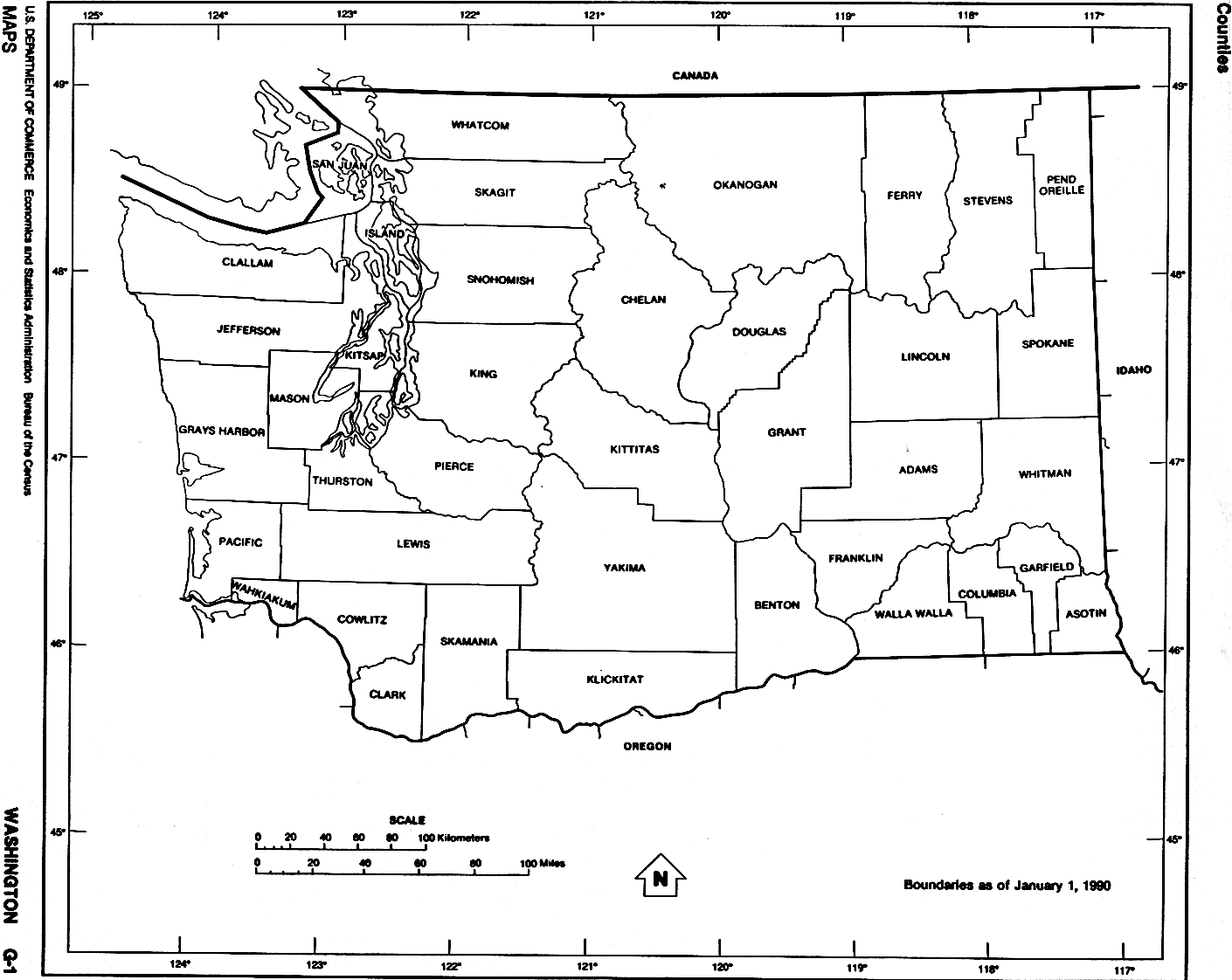 Free Printable Washington Map
