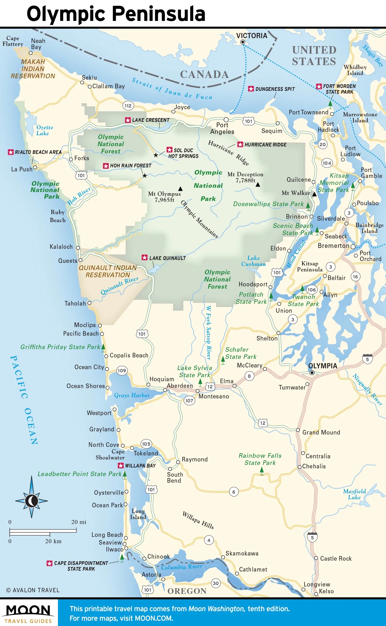 Washington State Road Map Printable
