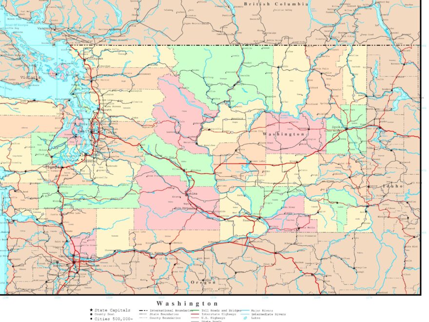 Washington Political Map