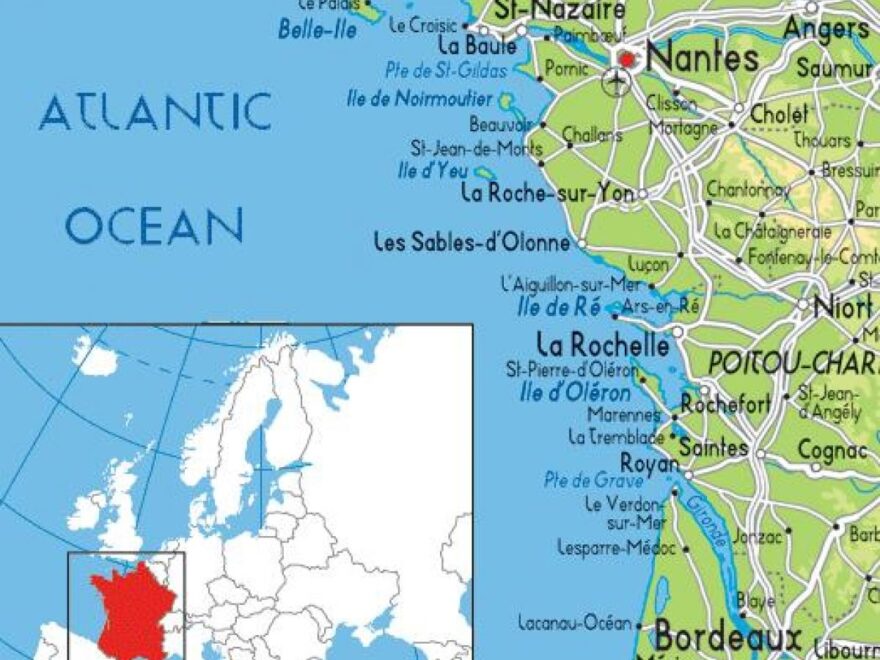 West Coast France Map Map Of France West Coast Western Europe Europe