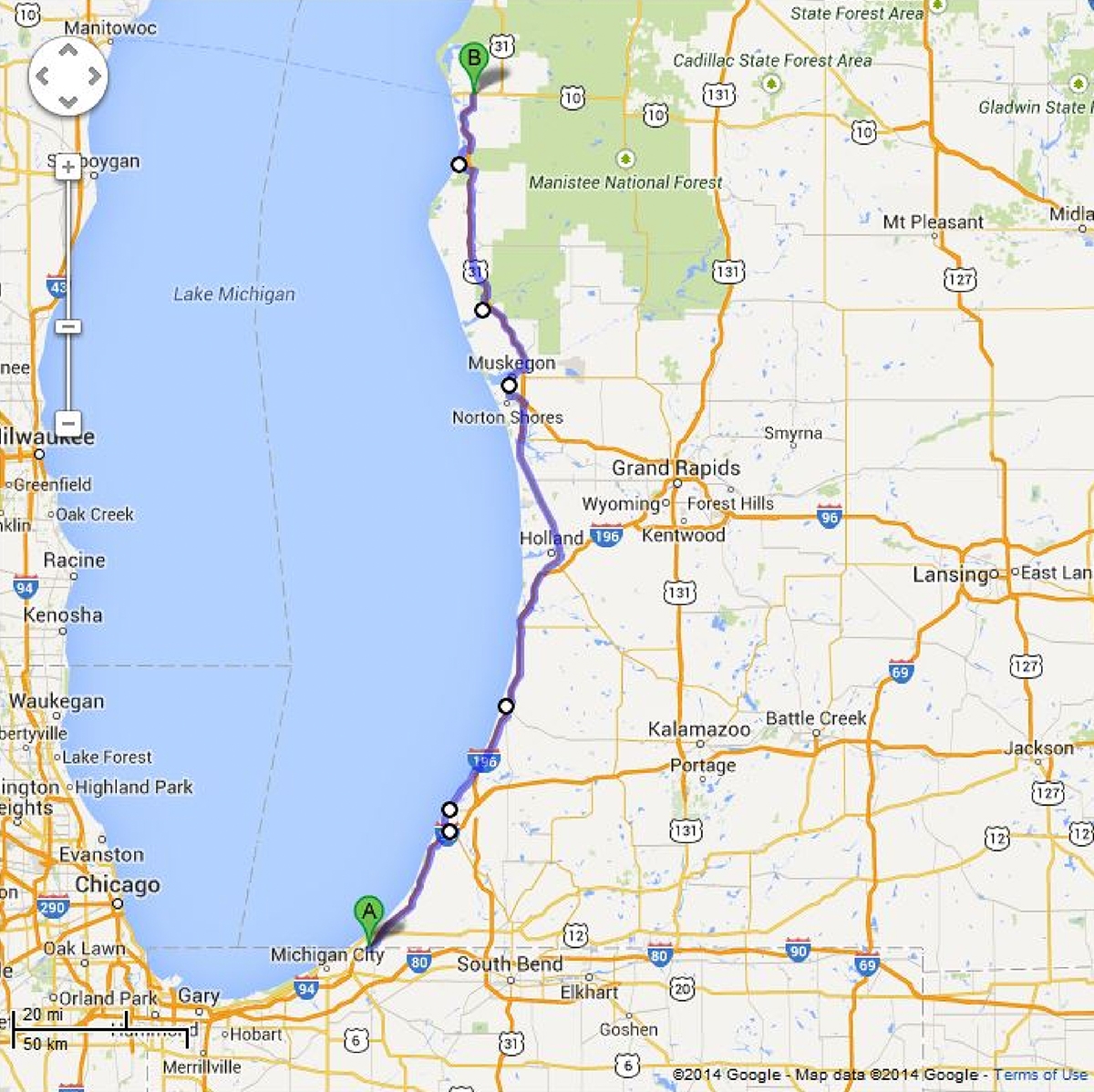 West Michigan Pike Map Lake Michigan Attractions West Michigan Pike Map Lake Michigan Attractions