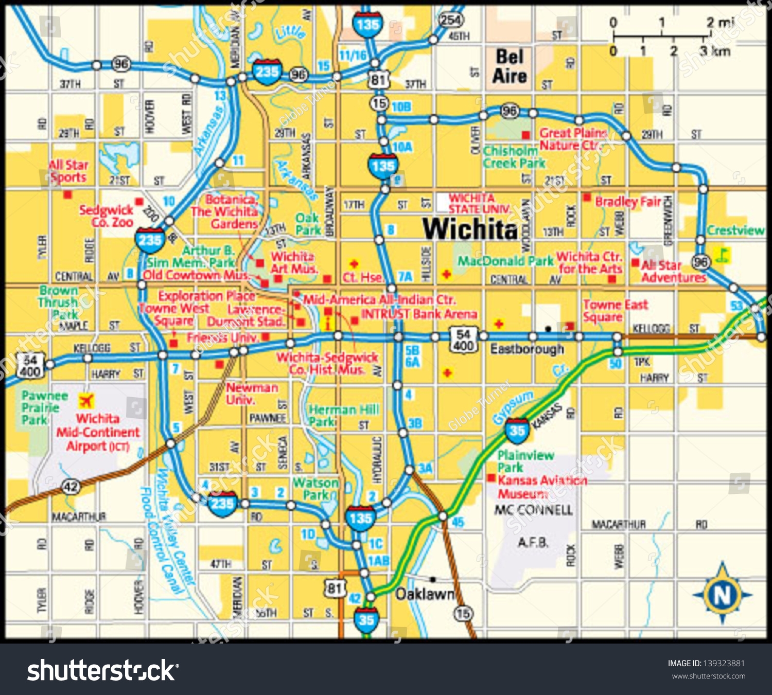 Printable Map Of Wichita Ks