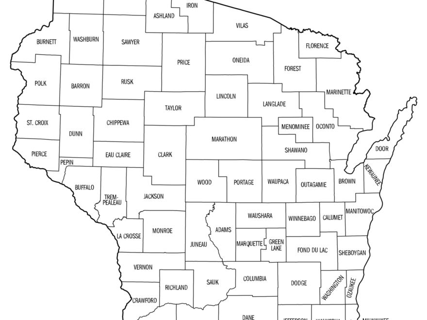 Wisconsin County Map Printable State Map With County Lines Free Printables Monograms Design Tools Patterns DIY Projects