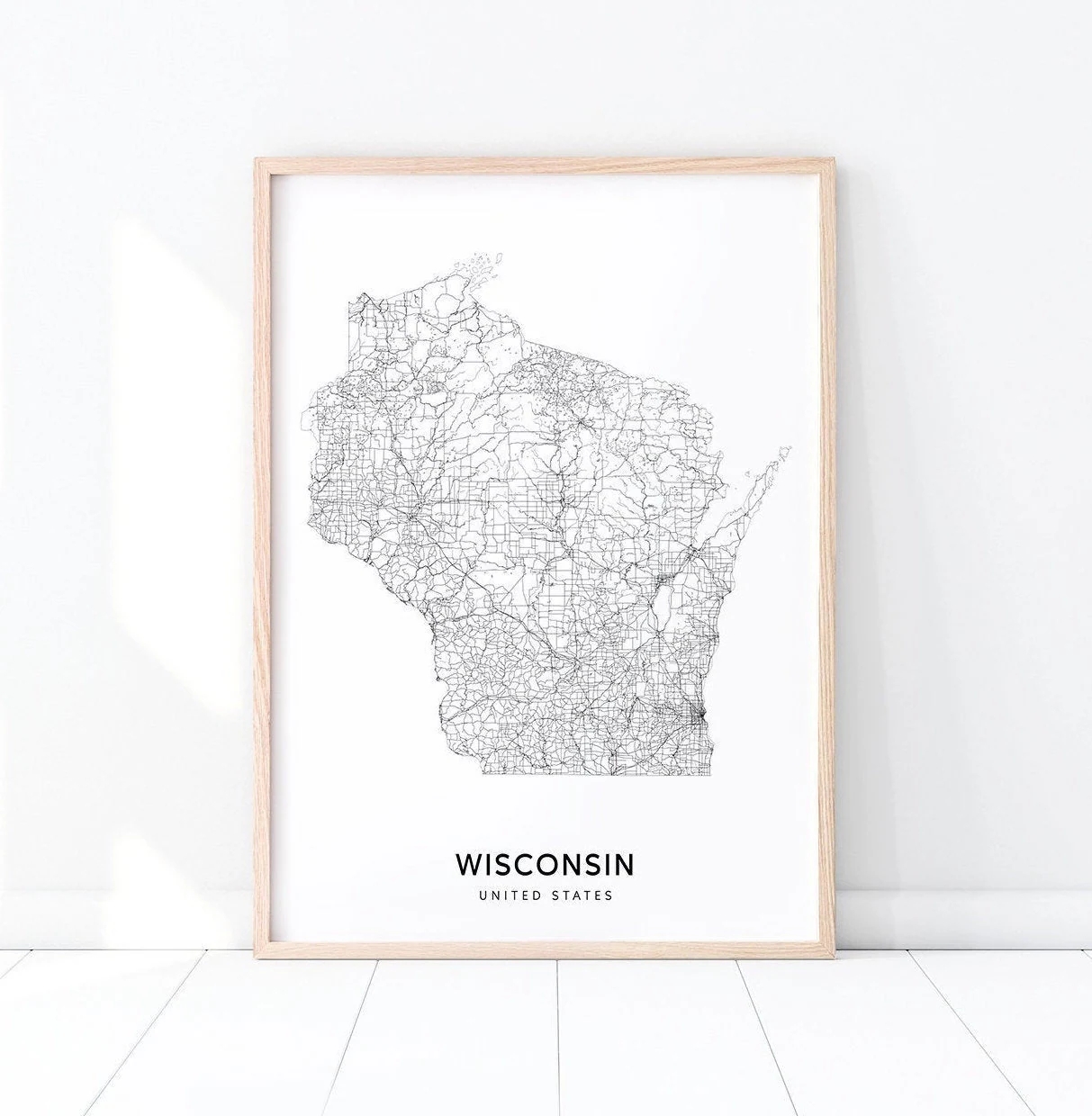 Wisconsin State Map Doodle Printable
