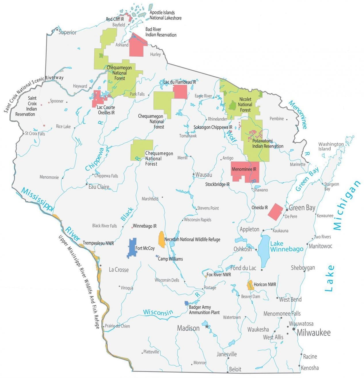 Printable Map Of Wisconcin