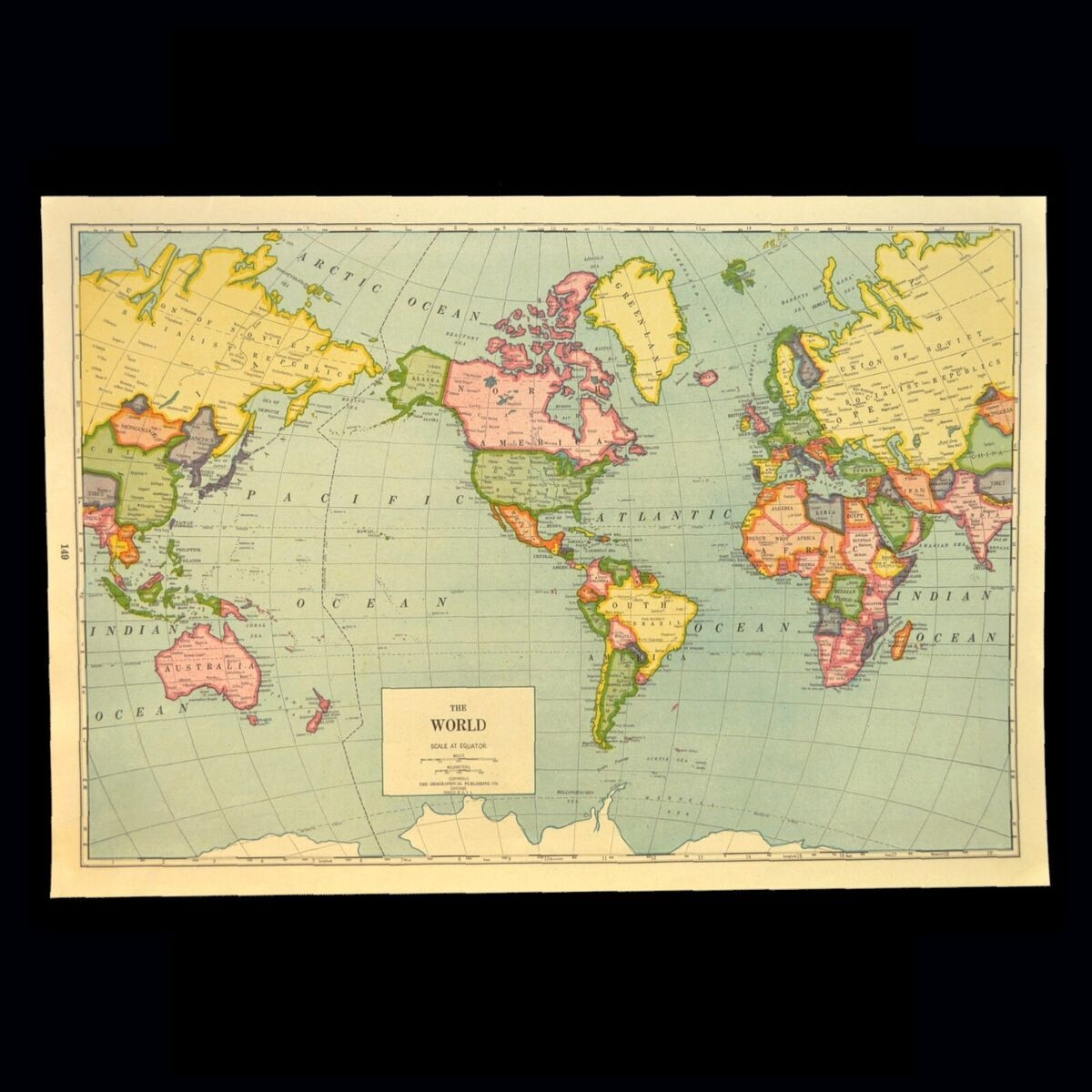 World Antique Original Antique World Maps Atlases 1940 1949 Date Range For Sale EBay World Antique Original Antique World Maps Atlases 1940 1949 Date Range For Sale EBay