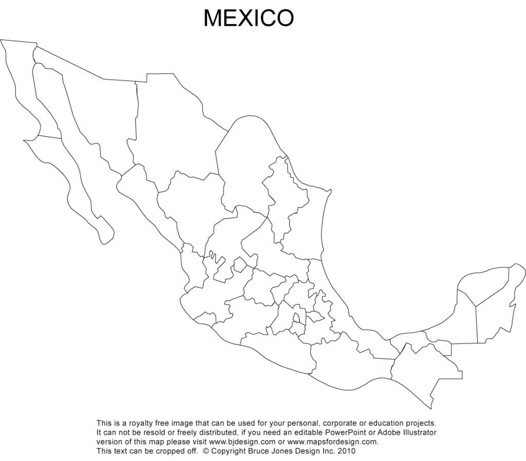 Blank Map Of Mexico Printable