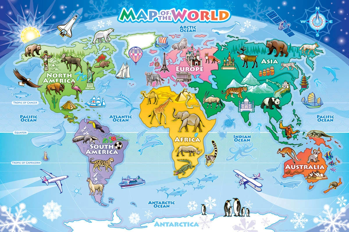 Printable World Map Jigsaw Puzzle