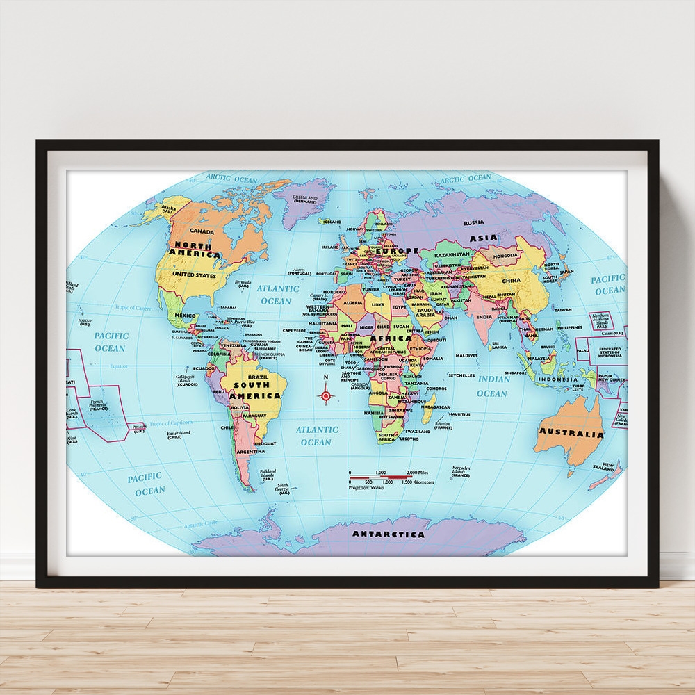 Printable World Map For A Globe