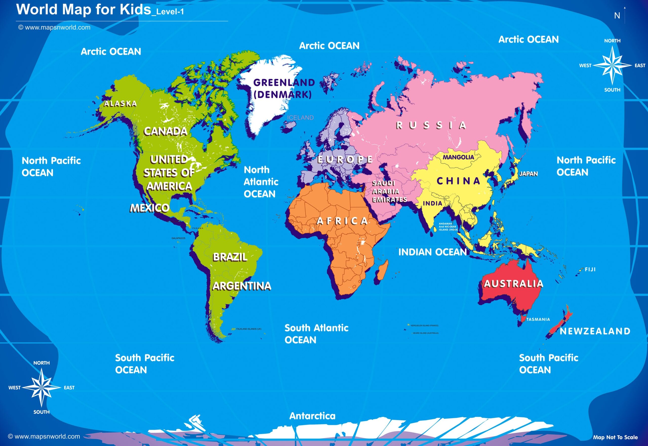 Big Printable World Map