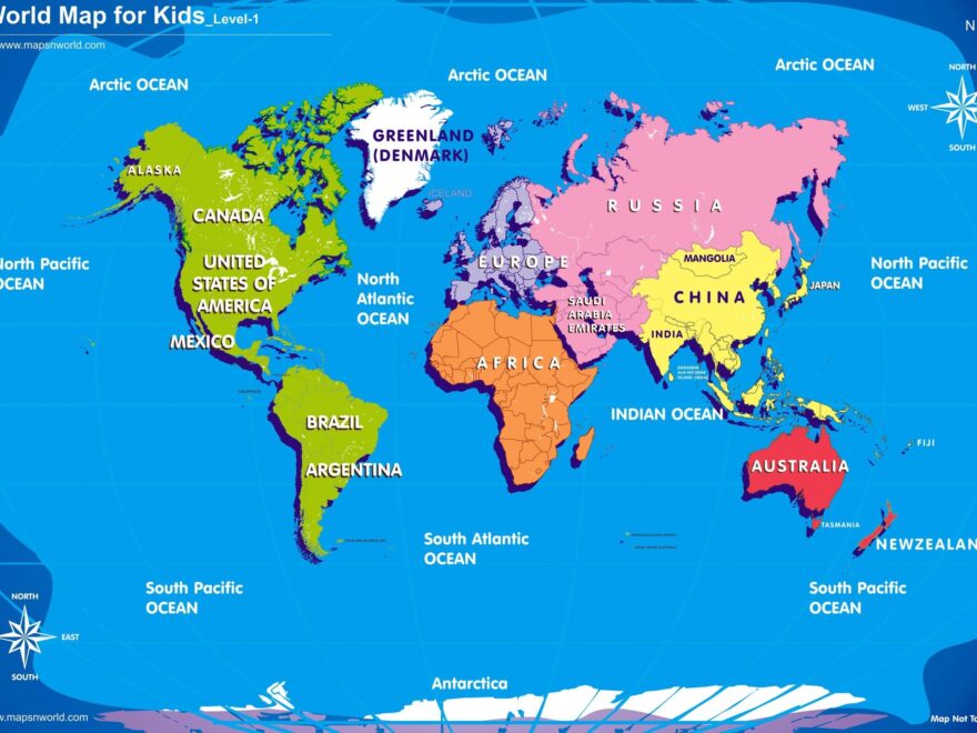 World Map Kids Printable