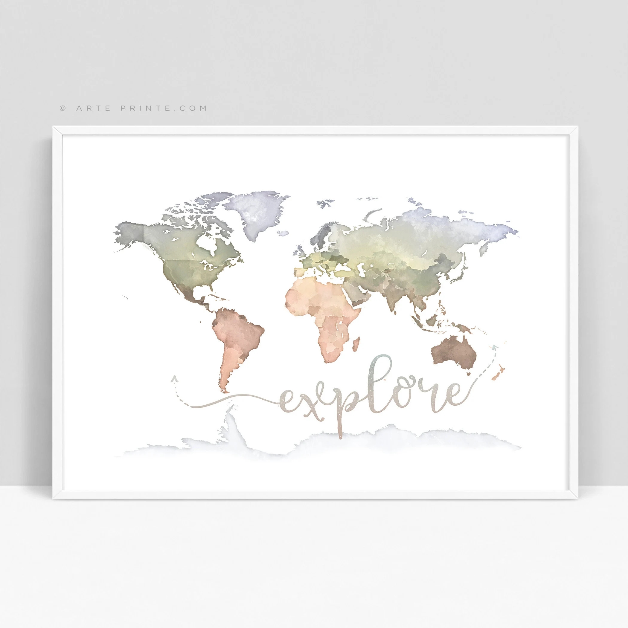 World Map Wall Art Printables EXPLORE Map Print Nursery Decor World Map Kids Adventure Map Poster Digital Download Aga Szafranska Etsy