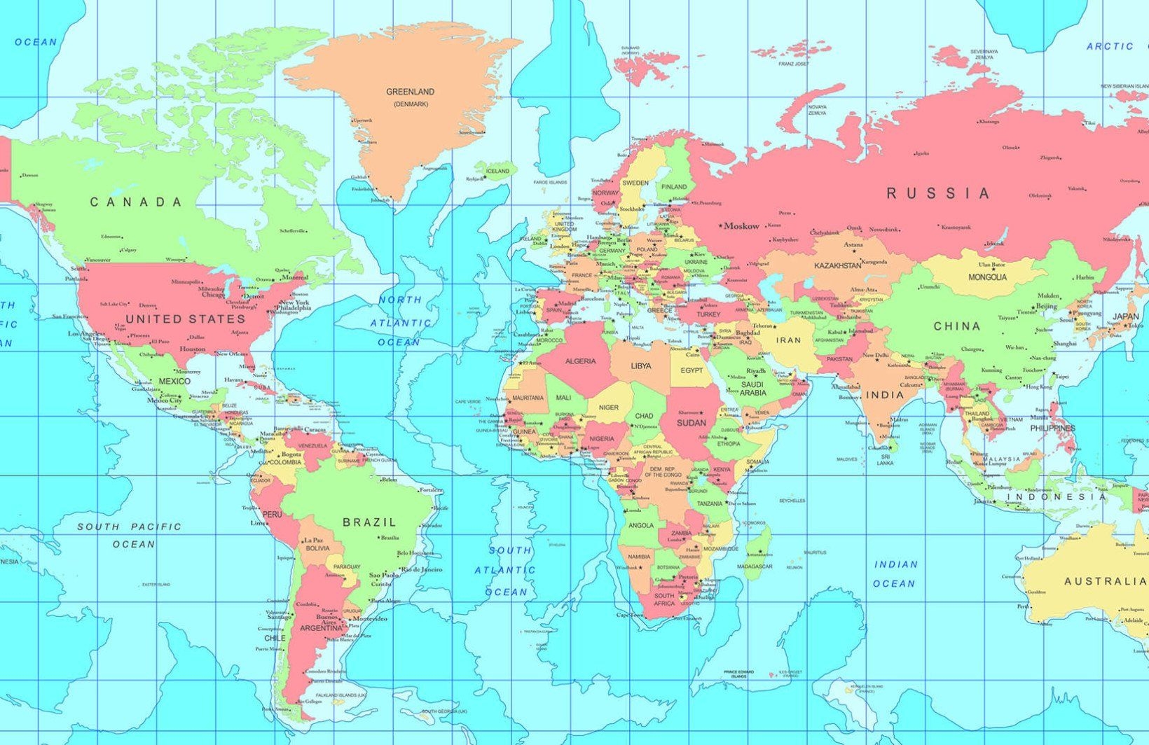 World Map With Capital Wallpapers Wallpaper Cave