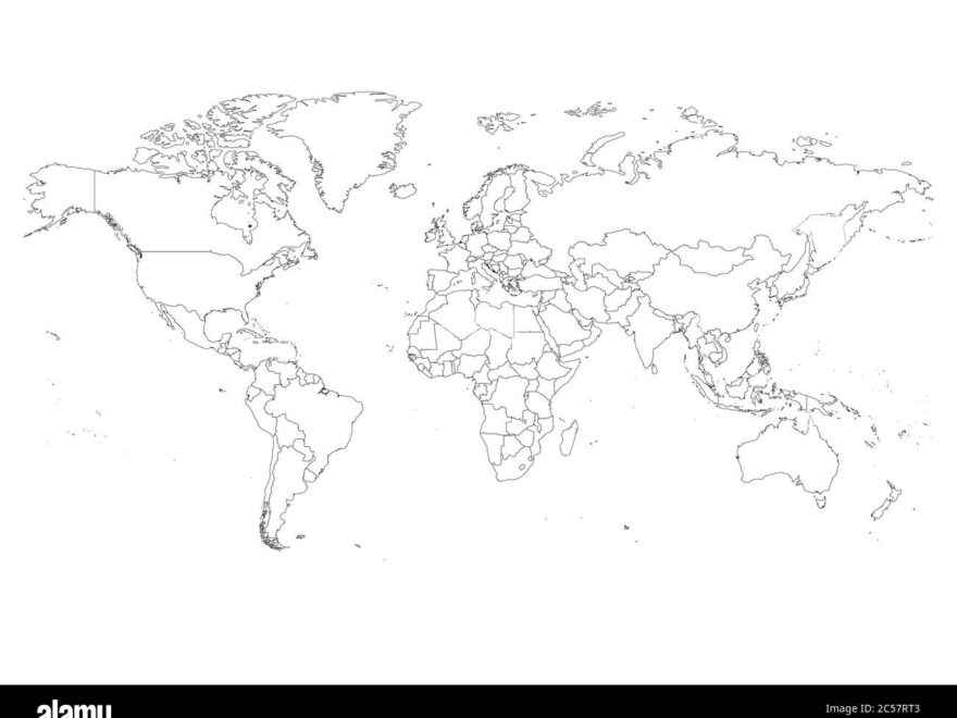 World Outline Map Hi res Stock Photography And Images Alamy