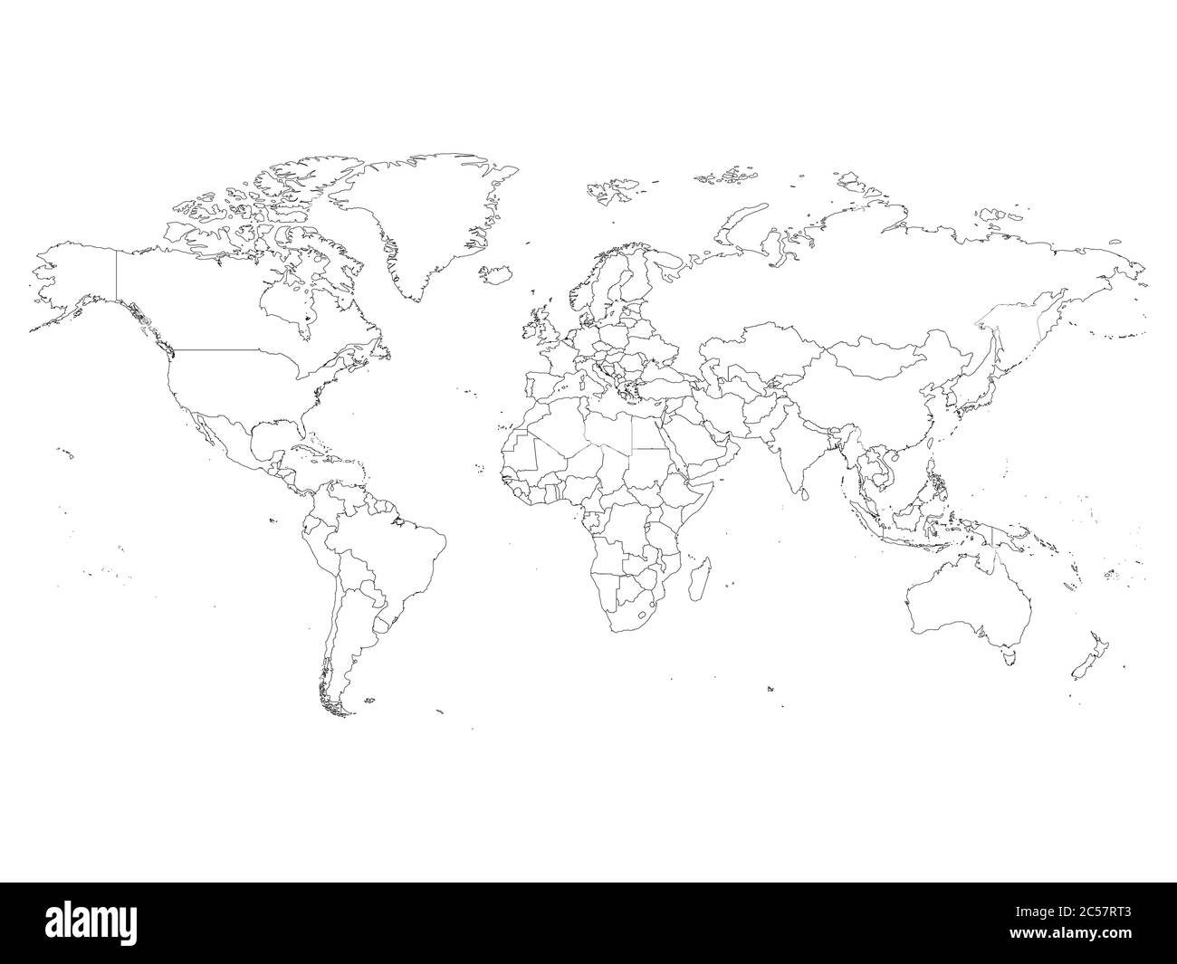 World Outline Map Hi res Stock Photography And Images Alamy