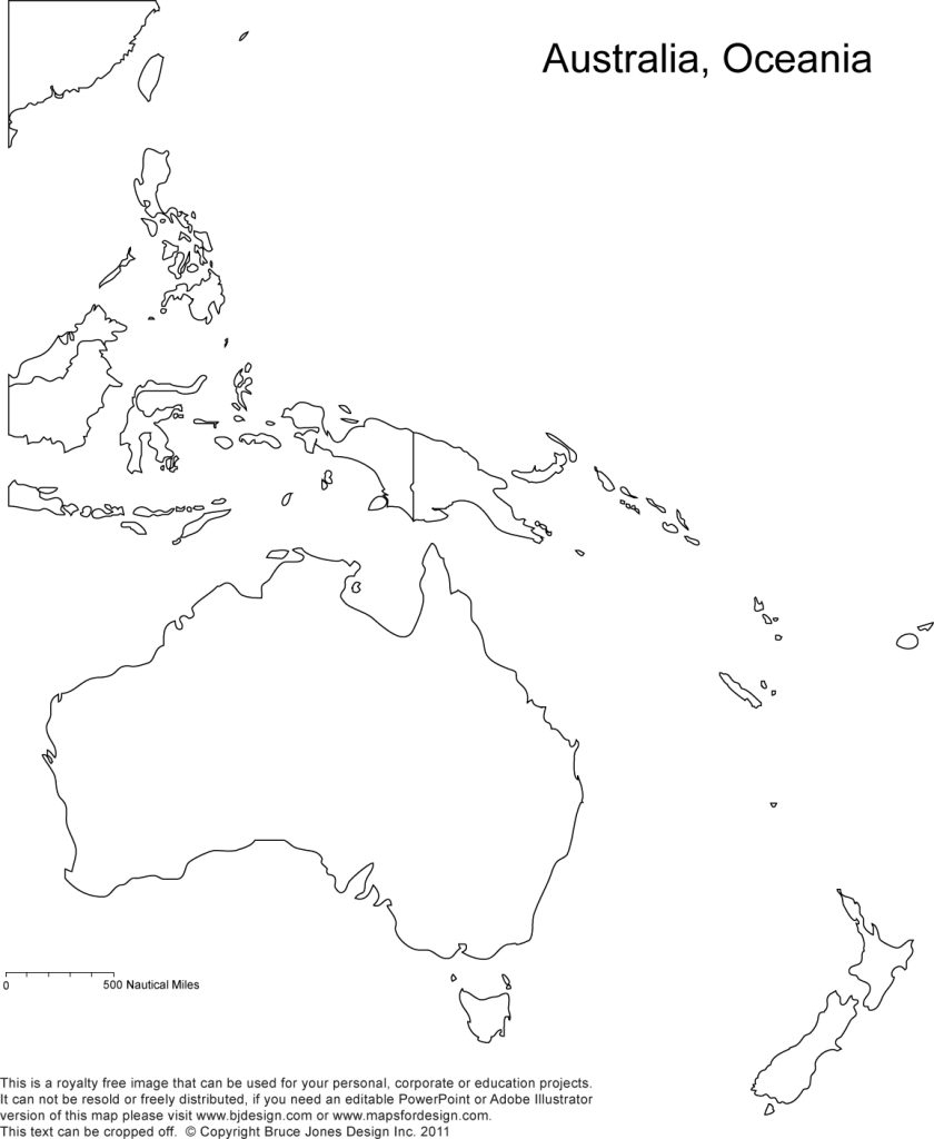 Printable Blank Map Of Oceania